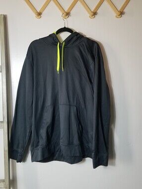FIVE STAR MEN'S DARK GRAY WITH YELLOW HOODIE SIZE 2XL